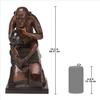 Design Toscano Darwin's Ape Thinker Cast Bronze Statue DK2602